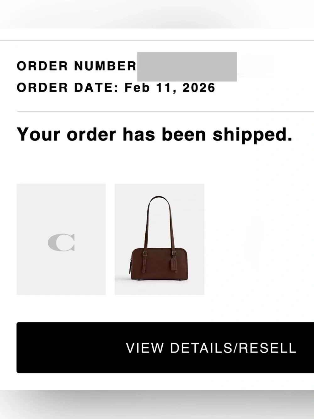 NEW COACH Maple Swing Zip Bag